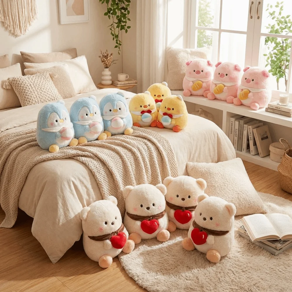 Peluche de animales de felpa suave estilo dibujos animados para dormir - imagen 5