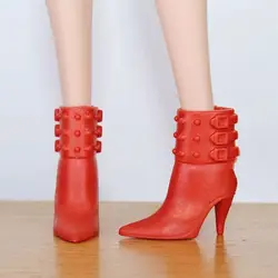 Botas de tacón alto para muñeca infantil