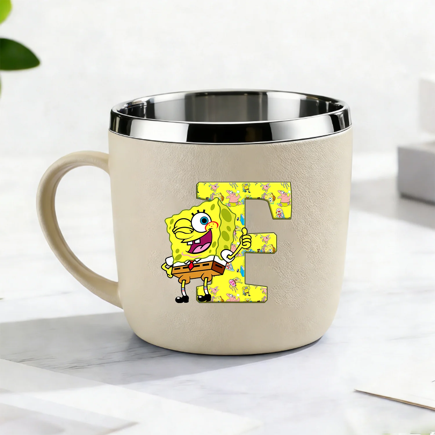 Botella de agua infantil Bob Esponja de acero inoxidable con diseño - imagen 5