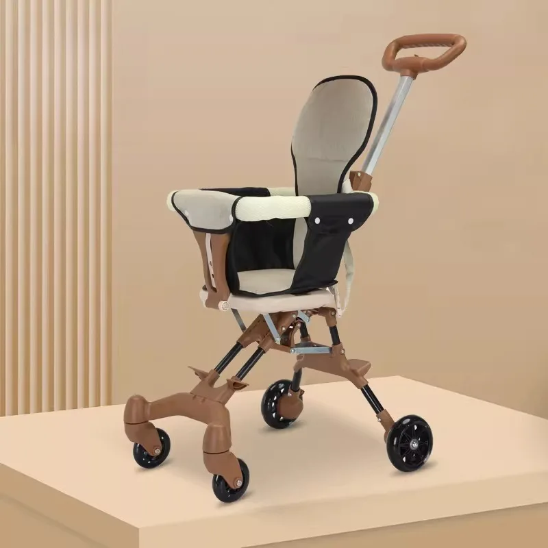 Cochecito ligero plegable con asiento reversible para recien nacidos