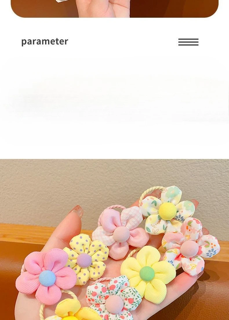 Elástico con acabado textil y flor