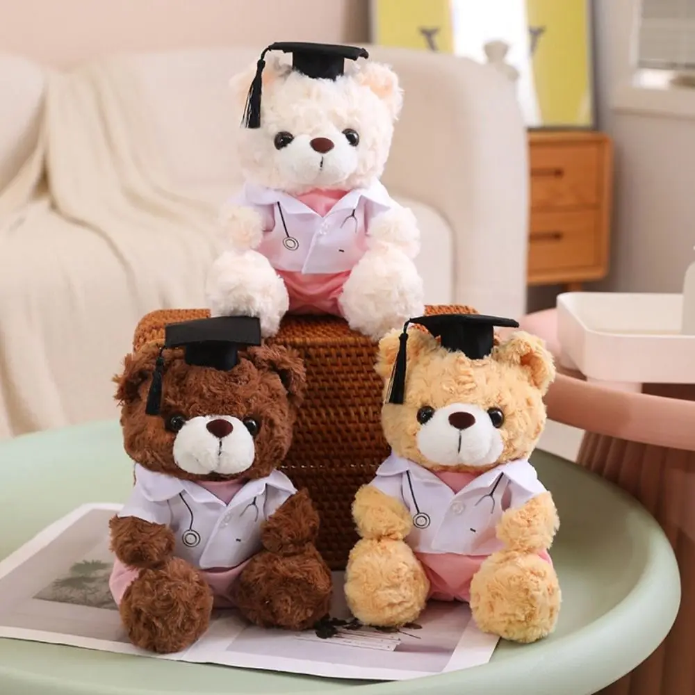 Peluche de graduación con gorro doctoral, oso suave - imagen 2
