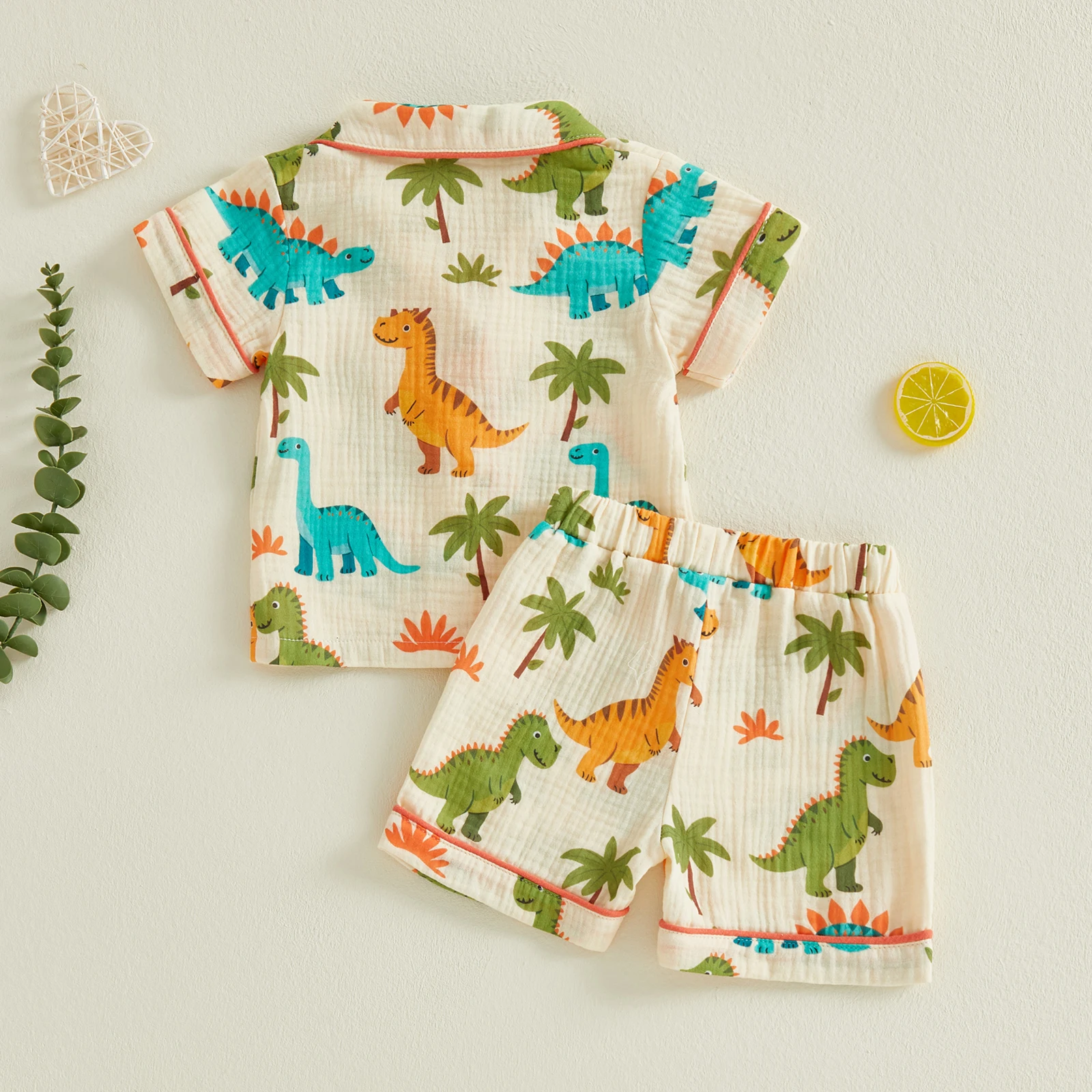 Conjunto de verano niño VISgogo camiseta dinosaurio y pantalón corto - imagen 5
