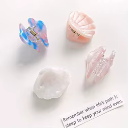 Pinzas para el pelo de acetato concha y abanico marino para fiesta