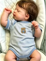Muñeca reborn realista de vinilo con piel 3D cuerpo completo Pascale