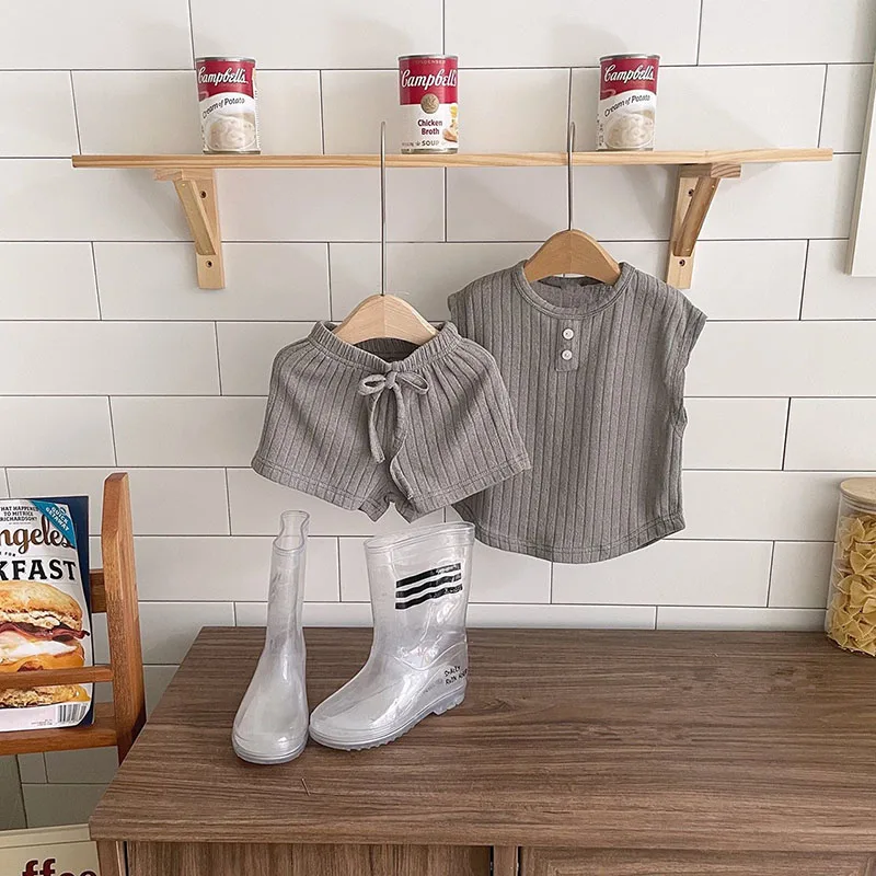 Milangel Conjunto verano bebé algodón – Camiseta y pantalón corto - imagen 4