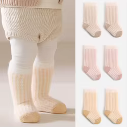 Calcetines terciopelo con rayas para bebés recién nacidos