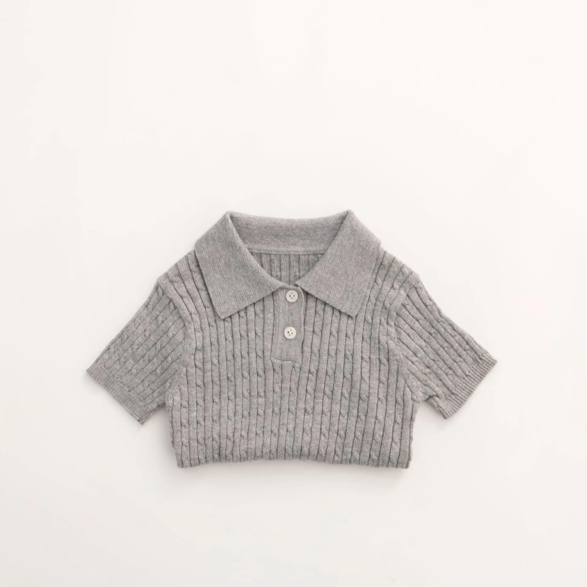 Polo de punto manga corta algodón suave para niños - imagen 2