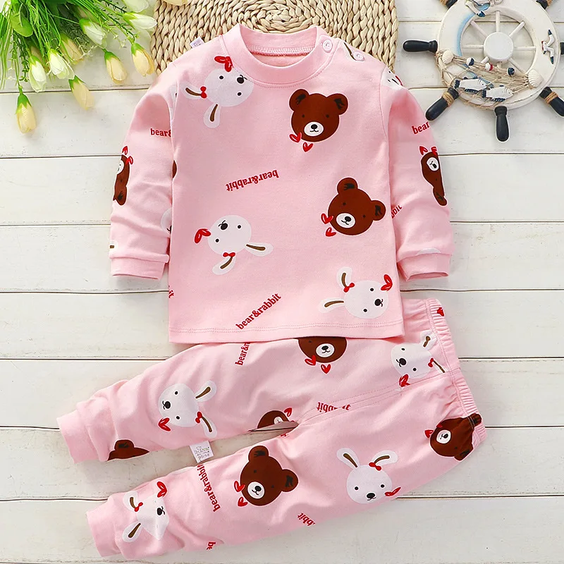 Pijama de algodón de manga larga para bebé – primavera y otoño - imagen 3