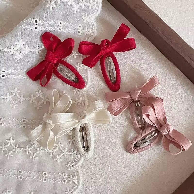 Pinzas para bebe con lazo de algodon Set infantil