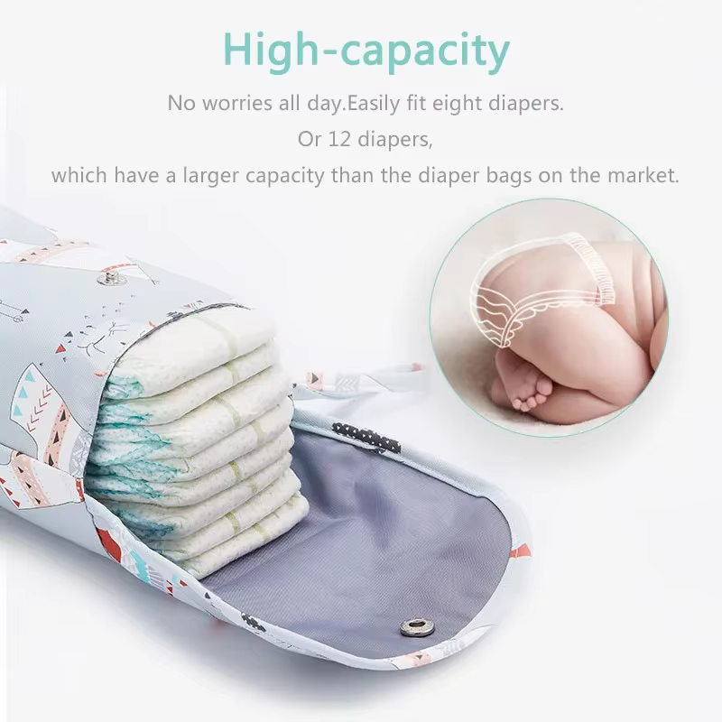 Bolsa de pañales reutilizable para bebé con colgante impermeable - imagen 2