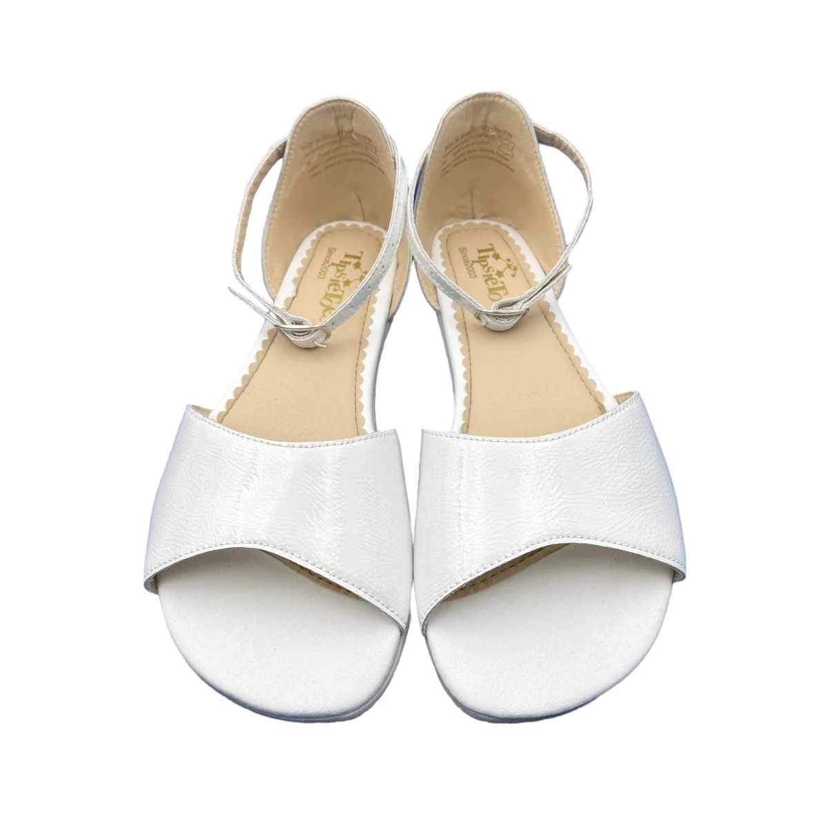 Tipsietoes 2025 Sandalias planas de cuero – Dedo ancho, verano