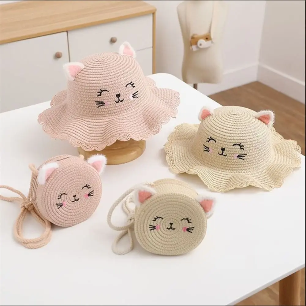 Sombrero de sol infantil con diseño de gato para niños y niñas - imagen 5