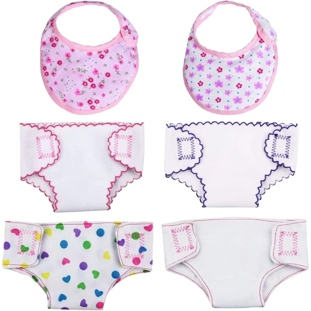 Pañales para muñecas con cierre de velcro ajustable