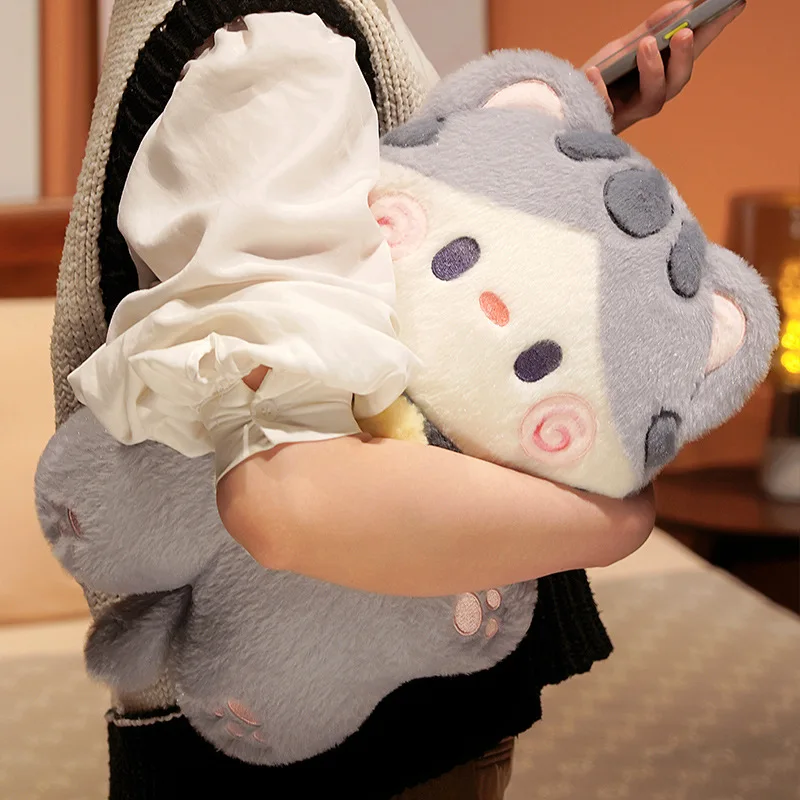 Almohada peluche de gatito con campana suave para niños - imagen 5