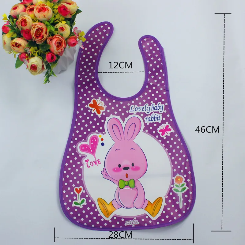Baberos impermeables de EVA con estampado de dibujos animados