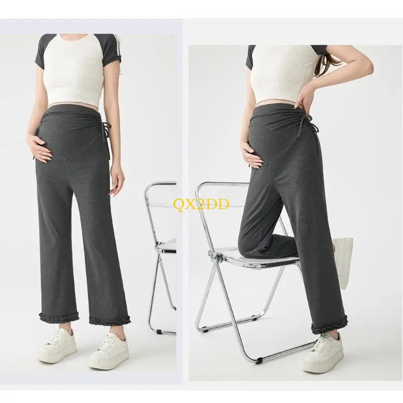 QX2D Pantalones cortos encaje para embarazadas elegantes sin costuras - imagen 3