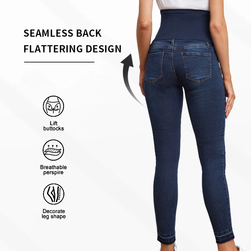 Jeans de maternidad elásticos y suaves, cómodos, transpirables