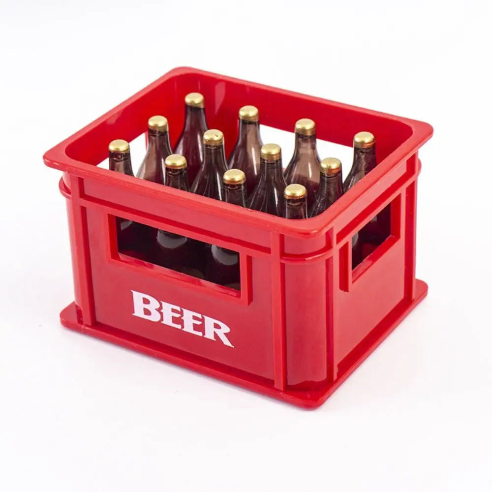 Juego accesorios casa de muñecas 1:12 – Cesta con botellas - imagen 2
