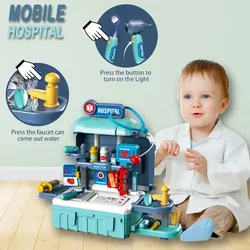 Maletín de médico infantil con estetoscopio para juego de rol
