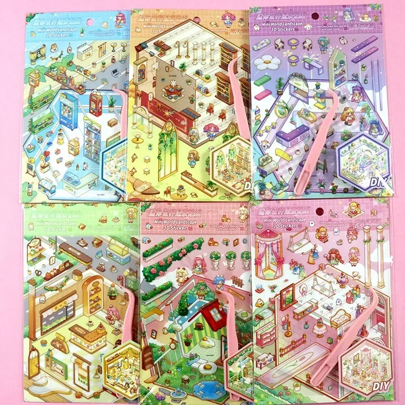 Pegatinas infantiles 3D para manualidades y scrapbooking creativas - imagen 2