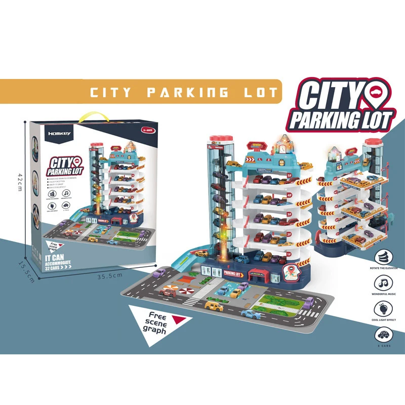 Escena de la pista: ciudad y montaje