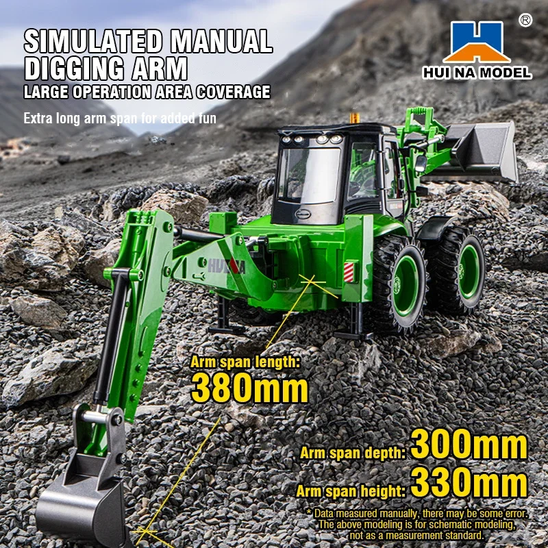 HUINA 1579 excavadora de control remoto bidireccional con luces - imagen 5