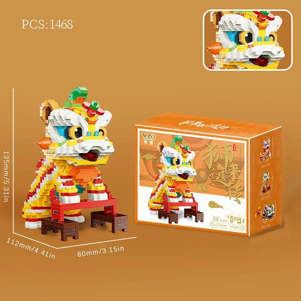 Set bloques de construcción león tradicional chino - imagen 4