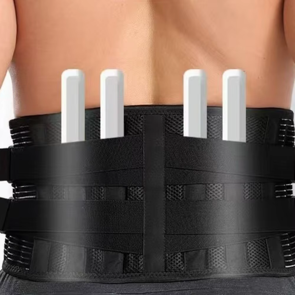 Cinturón lumbar ajustable con tirantes y malla antideslizante - imagen 3