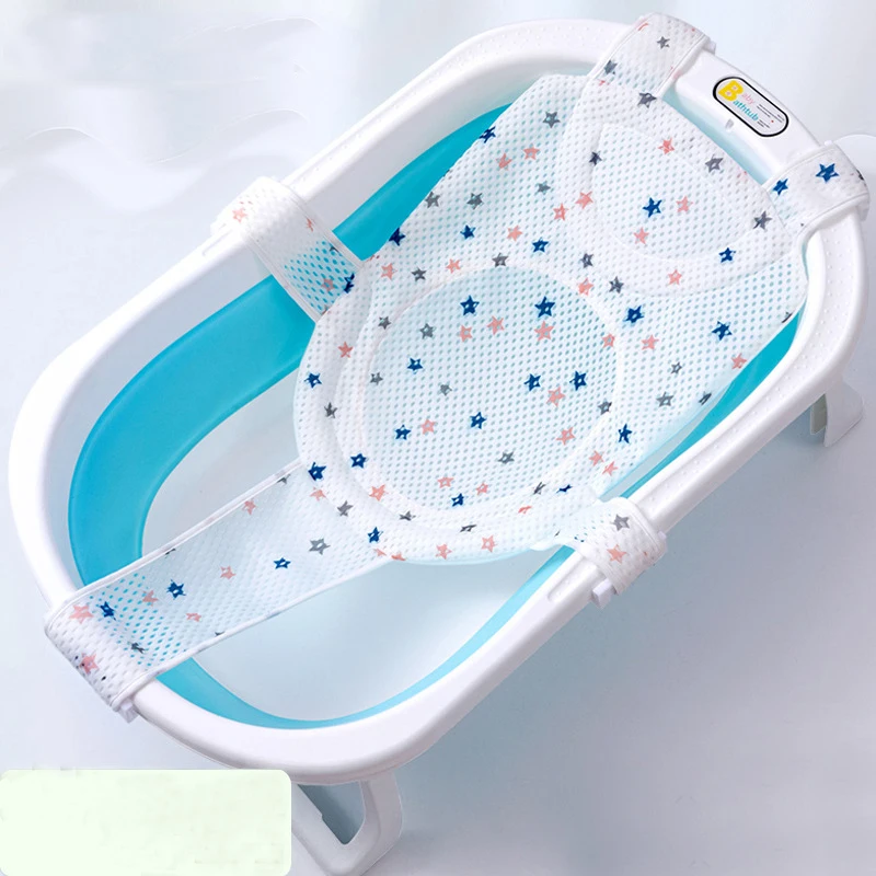 Cojín de baño antideslizante para bebé – Soporte flotante de malla
