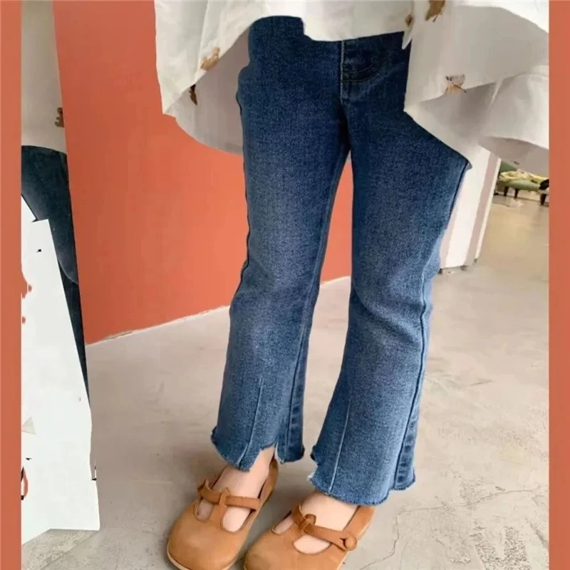 Pantalones vaqueros acampanados para niña – Mezclilla elástica cómoda - imagen 4