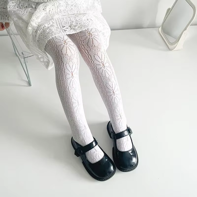 Medias blancas de algodón estilo Lolita para niña verano