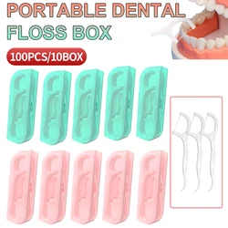 Mini caja de hilo dental de viaje portátil para palillos dentales