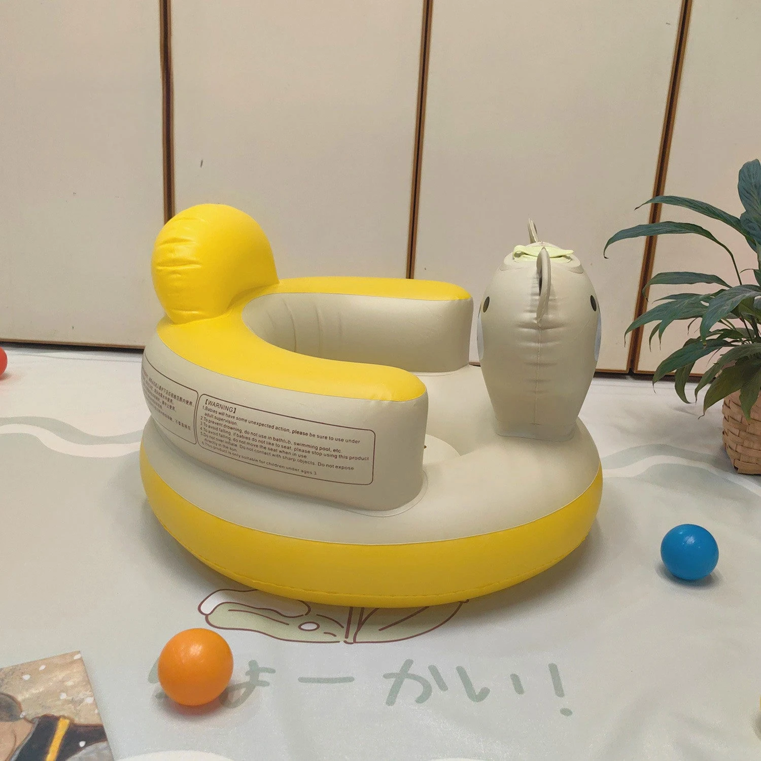 Asiento de baño infantil inflable con dibujos animados para bebé - imagen 4