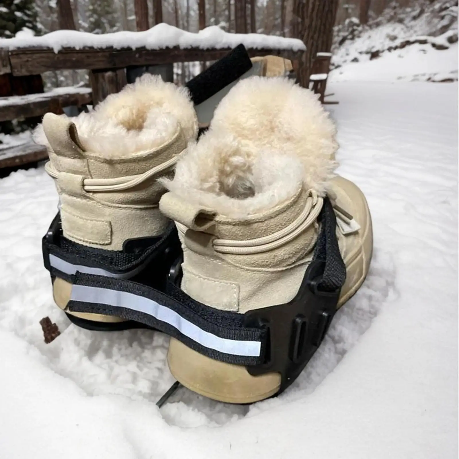 Crampones de hielo antideslizantes ajustables para zapatos con picos - imagen 2