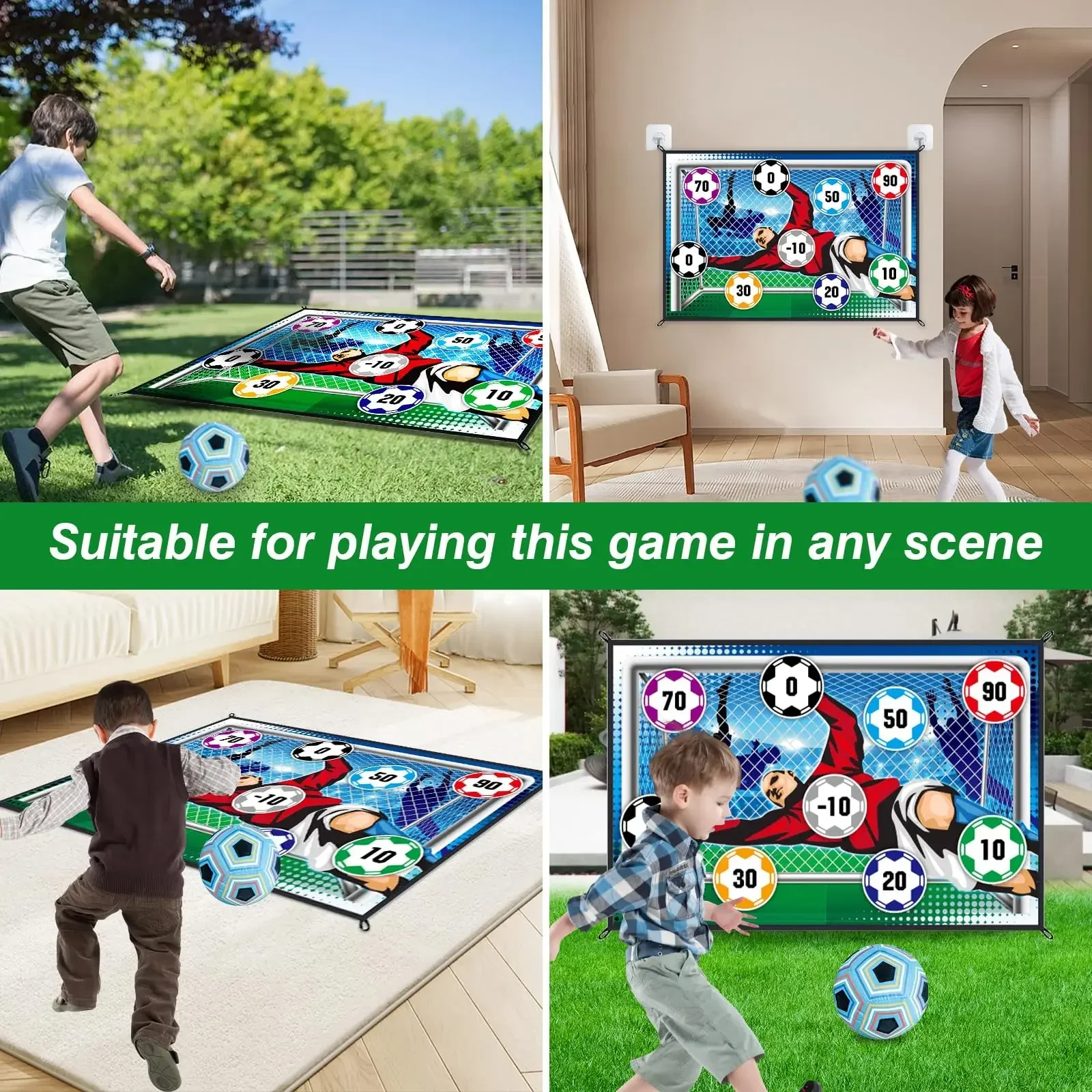 Portería plegable de nylon para entreno futbolístico en casa - imagen 5