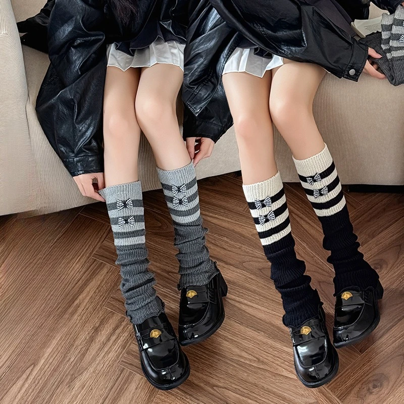 Calentadores de piernas con lazo Lolita para bebé – Hasta la rodilla - imagen 3