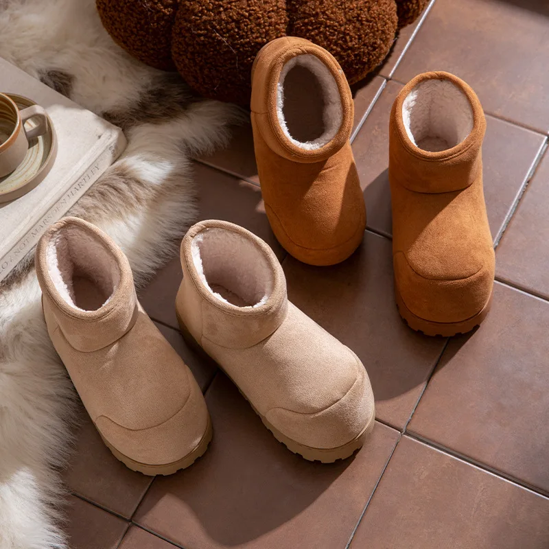 Botas de nieve cálidas con plataforma y suela de felpa suave - imagen 2