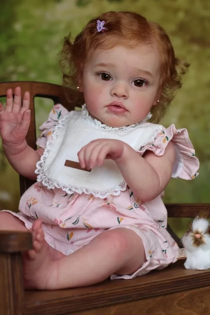 NPK Muñeca Reborn realista Chantal con detalles de peluche suave - imagen 5