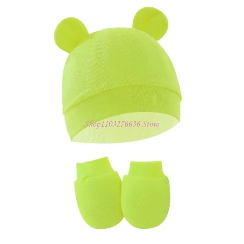 Gorro antiarañazos para bebé unisex de guantes integrados - imagen 4