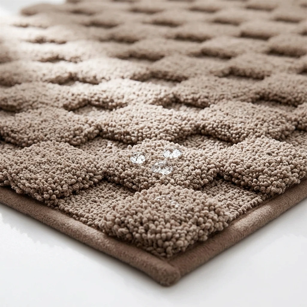 Alfombra de baño antideslizante en felpa premium, absorbente - imagen 4