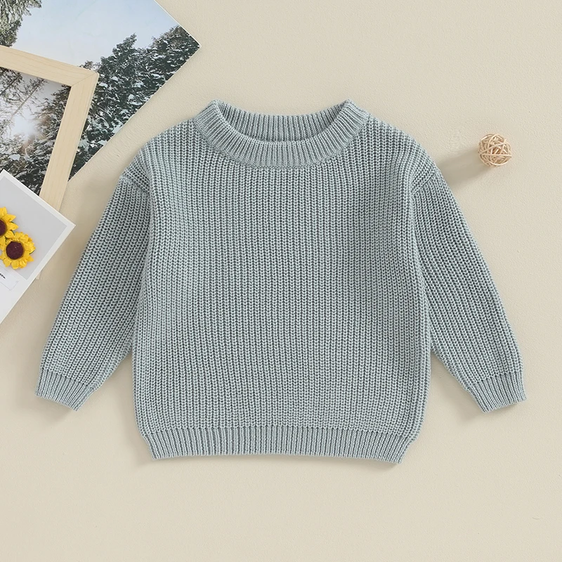 Jersey de punto con manga larga y cuello redondo para niños - imagen 5