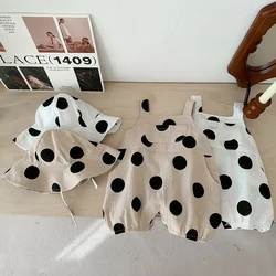 MILANCEL pelele de verano con tirantes para bebé niña, puntos