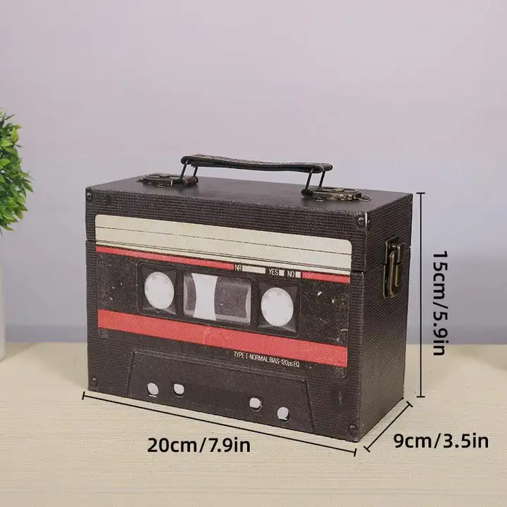 Caja de almacenamiento de madera vintage para recuerdos y joyas - imagen 5