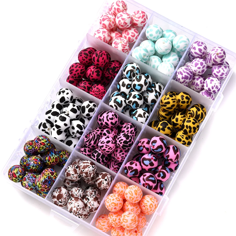 Cuentas de silicona para cadena de chupete de colores - imagen 2