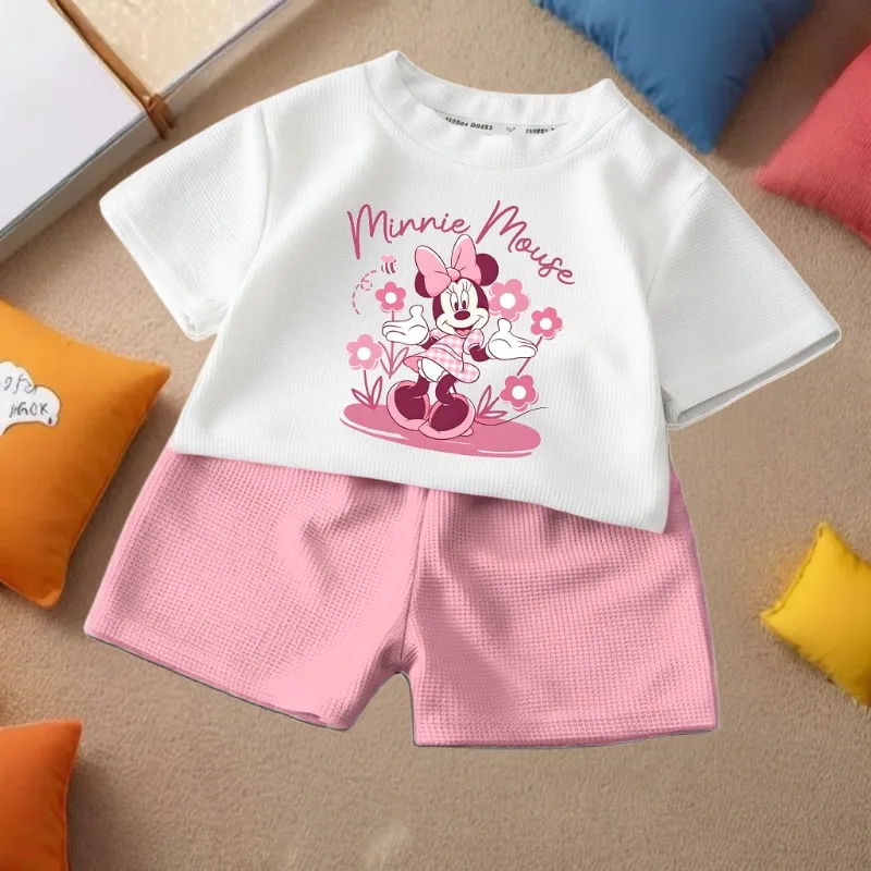 Disney Minnie: conjunto para niña con camiseta y pantalón corto verano - imagen 2