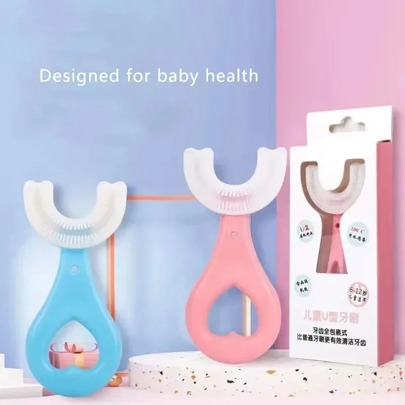Cepillo de dientes infantil en U para niños – Limpieza segura