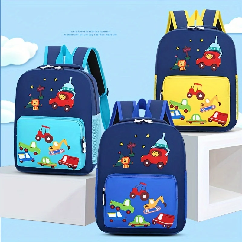 Mochila escolar ligera para niños y niñas con dibujos de animales - imagen 2