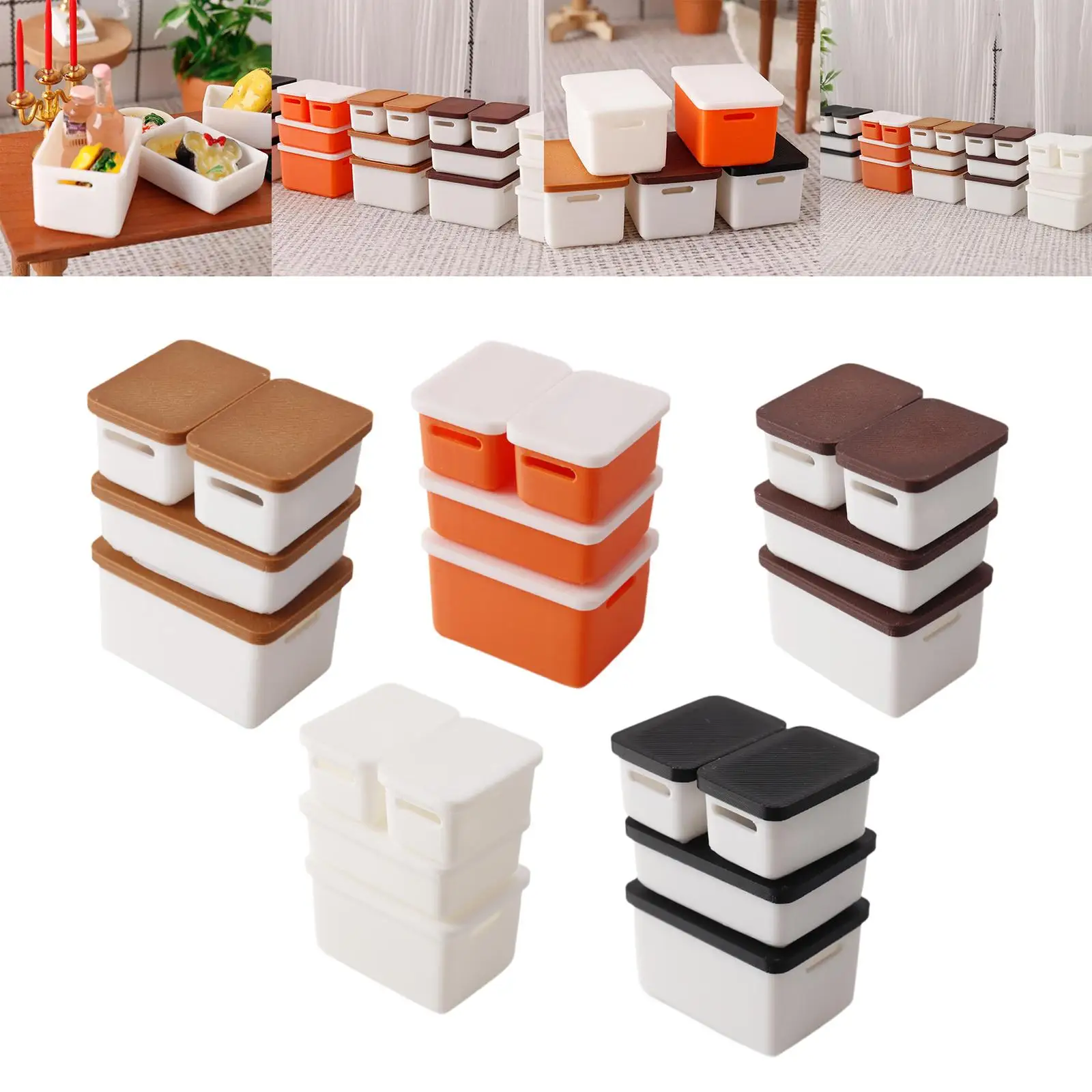 Caja de almacenamiento para casa de muñecas, accesorios decorativos - imagen 2