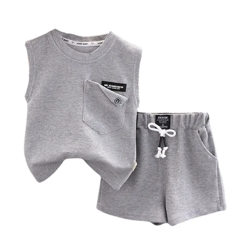 Conjunto chaleco y bermudas para niño – Ropa de verano infantil - imagen 3